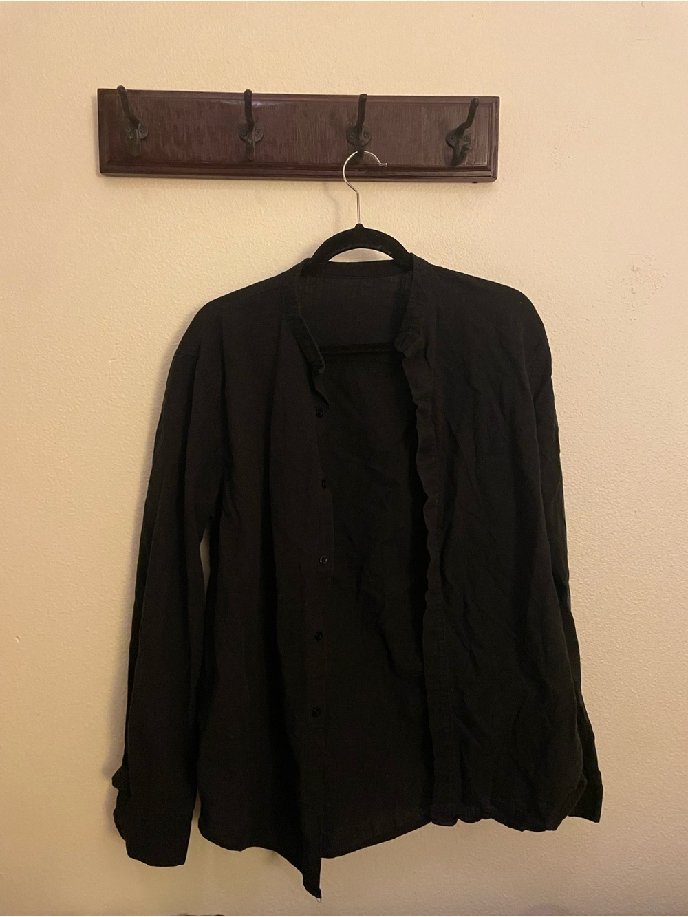 Amazon Men's Black Lightweight Button-Front Shirt Jacket